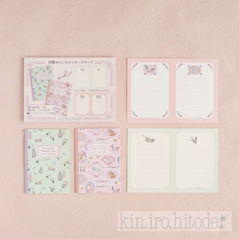 Các mẫu giấy Note Coquette dạng gấp đôi thành quyển sổ 💌 | Hãng Kin.iro.hitode hot hit Nhật Bản