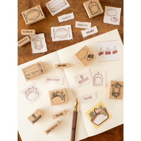 Các mẫu stamp gỗ cổ điển họa sĩ Inoue | hãng Tegamisha Nhật Bản