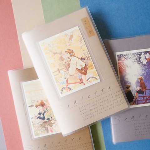 Sổ bìa nhựa Palette series A5 | 6 màu bìa để lựa chọn và đã kèm 2 Postcard