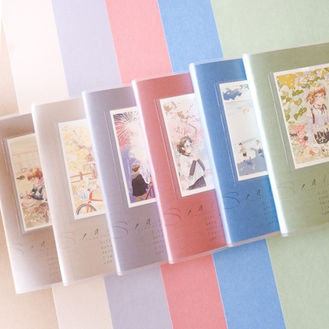 Sổ bìa nhựa Palette series A6 | 6 màu bìa để lựa chọn và đã kèm 2 Postcard