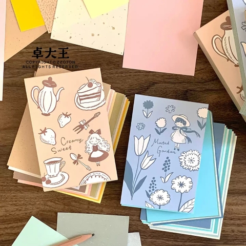 Set 100 tờ giấy mỹ thuật size A7 | Mỗi set 25 loại giấy khác nhau | hãng Molinta