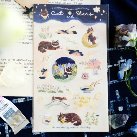 Sticker Sheet chất Tracing Paper kèm nhũ vàng 