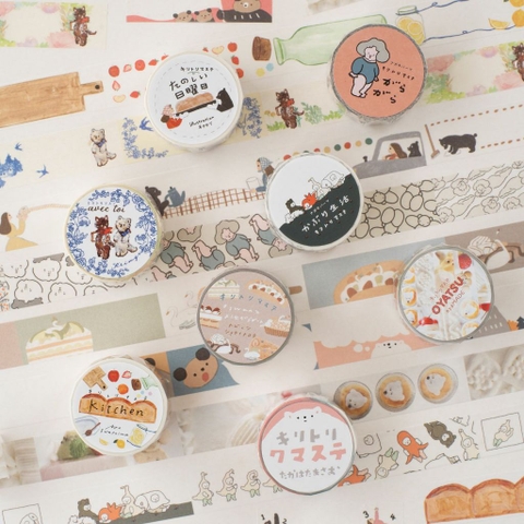 [Full cuộn] Các mẫu washi tape cắt sẵn (Kiritori) | Chính hãng Tegamisha