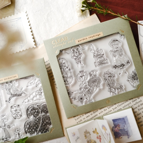Set con dấu trong suốt Clear Stamps 
