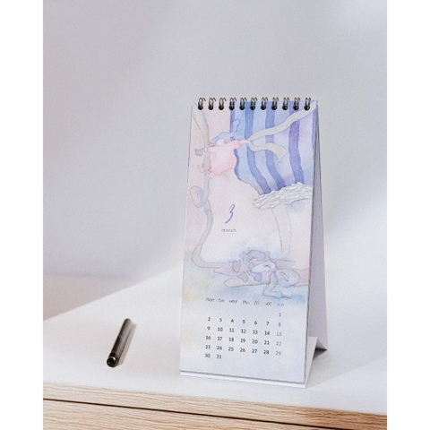 Lịch để bàn Monthly 2026 | Dạng Slim | Chính hãng Dodolulu