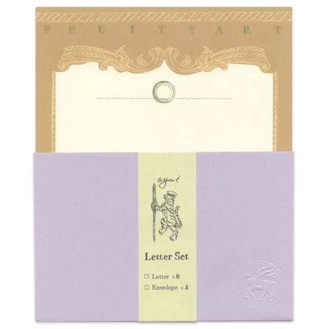 [8 giấy + 4 phong bì] Letter Set chủ đề Dessert - họa sĩ Inoue | Chính hãng Nhật Bản