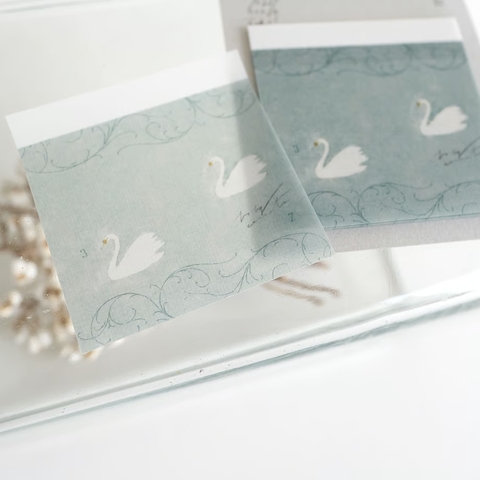 [Chiết lẻ 6 tờ] Các mẫu note giấy can có đế keo hãng Yohaku | Nhập từ Sapporo Nhật Bản