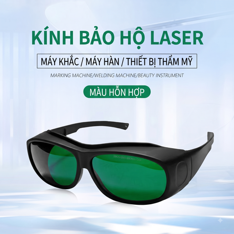 Kính bảo hộ laser 200nm–2000nm OD5+ ánh sáng xanh lá, Hàn tia cực tím (UV) và ánh sáng xanh dương Thiết bị thẩm mỹ Picosecond OPT trẻ hóa da