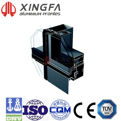Glazed Curtain Wall with Vertical Exposed&Horizontal Hidden Frame - Xingfa
