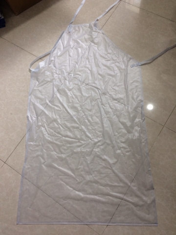 Tạp dề nhựa trắng PVC. Yếm. size M