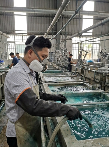 Combo bảo hộ lao động tiếp xúc hóa chất ngành xi mạ
