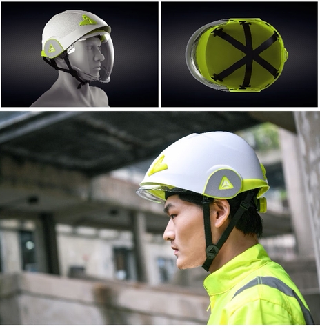 代尔塔102005安全帽工厂工地防电弧ABS防金属熔融飞溅绝缘 102005白色 Mũ bảo hộ