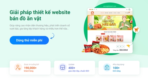 Thiết kế website bán hàng Sapo 6 triệu/năm