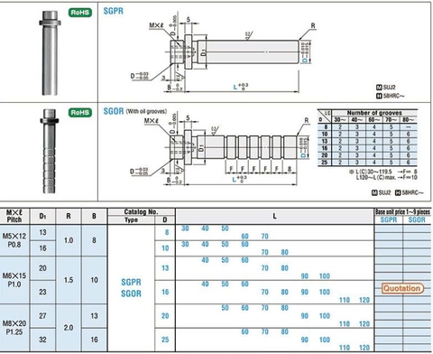 Trục Dẫn Hướng SGPR10