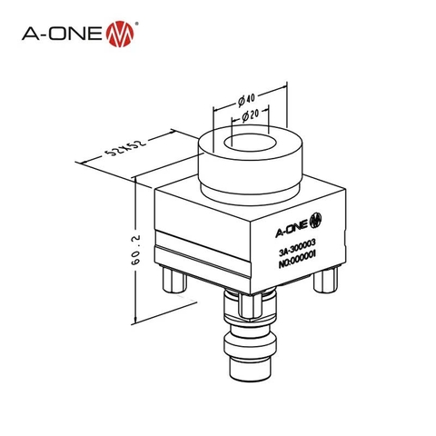 Chốt căn tâm CNC A-ONE 3A-300003 cho mâm cặp ITS 50