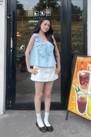 Áo babydoll cổ V AT06
