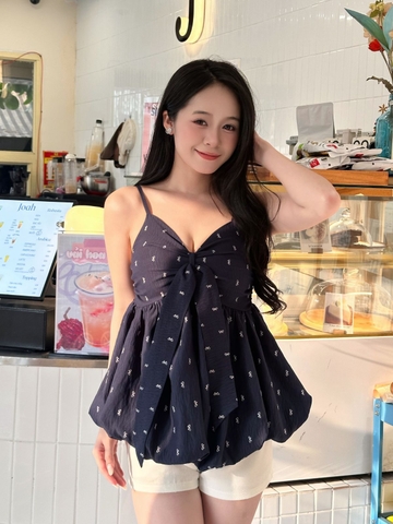 Áo Babydoll 2 Dây Dáng Bí Thắt Nơ AT47