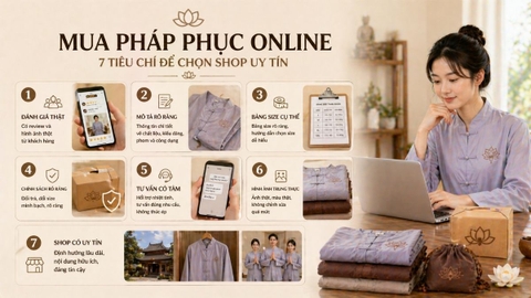 Mua pháp phục online: 7 tiêu chí để chọn shop uy tín và đỡ lo mua nhầm