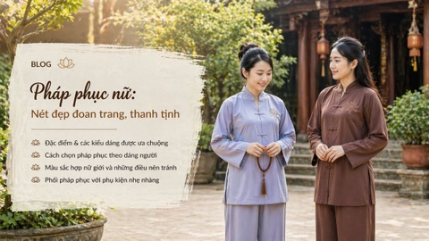 Pháp phục nữ: Vẻ đẹp đoan trang, thanh tịnh nơi cửa Phật