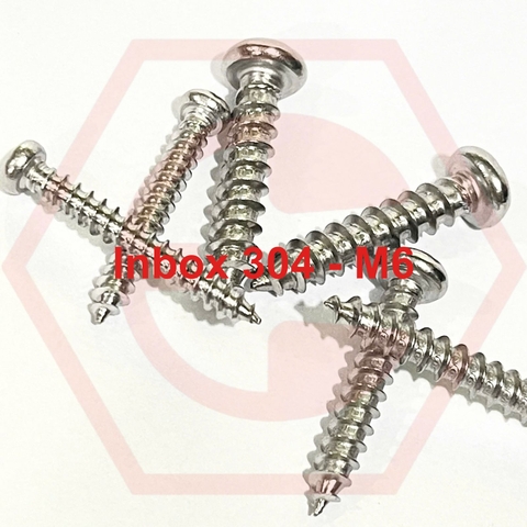 Vít Gỗ Tròn 304 M6 ( đường kính 6mm)