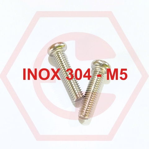 Ốc Tròn 304 M5 ( đường kính 5mm)