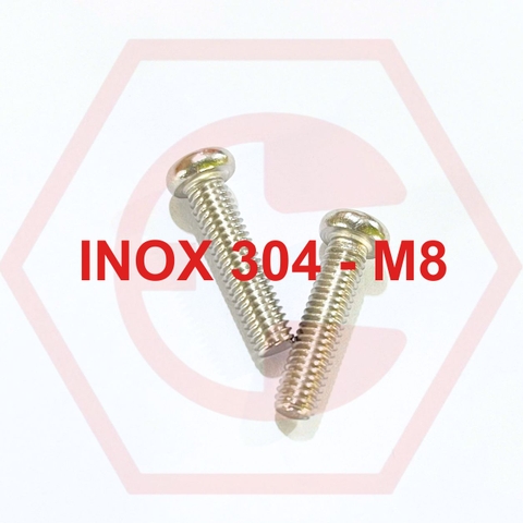 Ốc Tròn 304 M8 ( đường kính 8mm)
