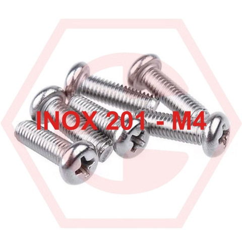 Ốc Tròn 201 M4 ( đường kính 4mm)