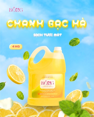 Nước rửa chén BÔNG hương Chanh Bạc Hà