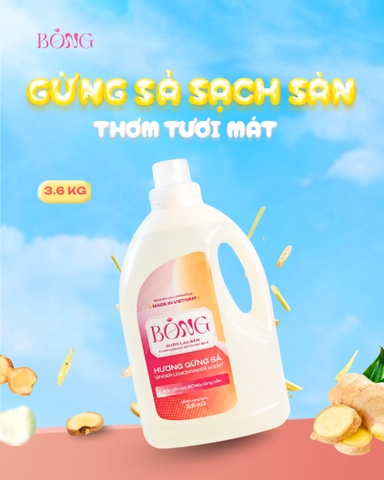 Nước lau sàn BÔNG hương Gừng Sả