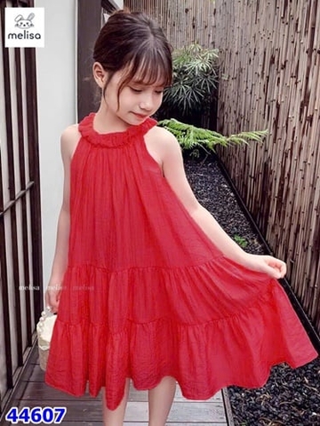 Đầm Melisa đỏ cổ yếm