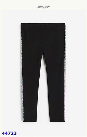 Legging HM đen lật cườm - size 2-3y