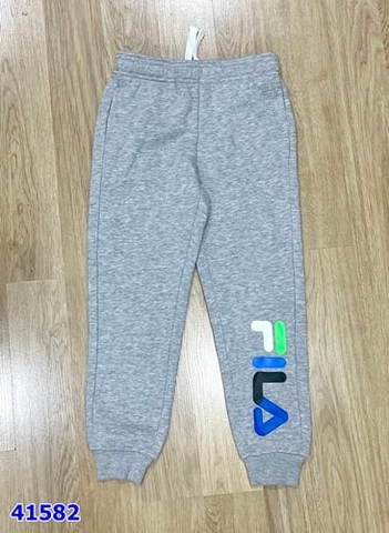 Quần nỉ FiLa xám Fila màu xanh trắng đen - size 5-6y