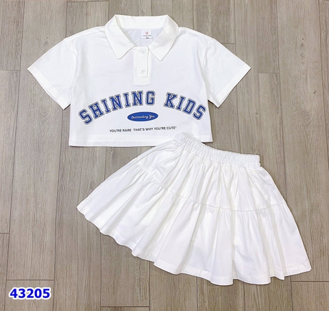 Set váy J&J trắng Shinning - size 11-12y