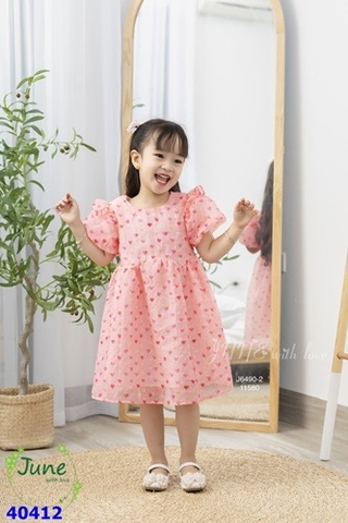 Đầm June hồng trái tim - size 2y