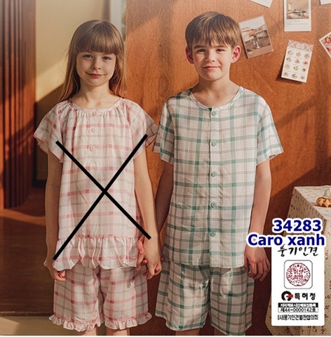 Pijama M&M sọc xanh lam - size 10y