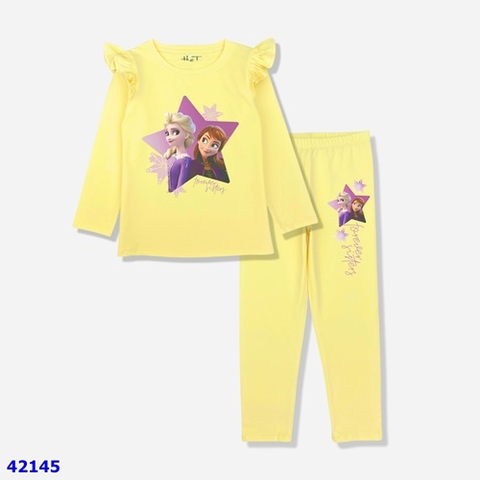Bộ dài H&T vàng Elsa&Anna - size 3-4y