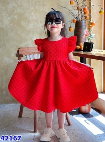 Đầm Sofia cánh tiên đỏ - Size 12-18m
