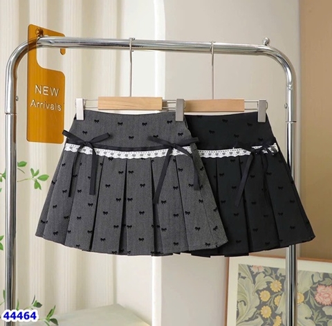 Chân váy xám nơ xếp li - size 145