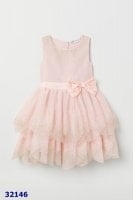 Đầm H&M hồng voan nơ - size 1.5/2y