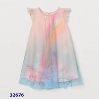 Đầm voan HM hồng ngựa Pony - size 2/3y