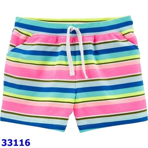 Quầm short Carter hồng sọc nâu, xanh dương -size 3m