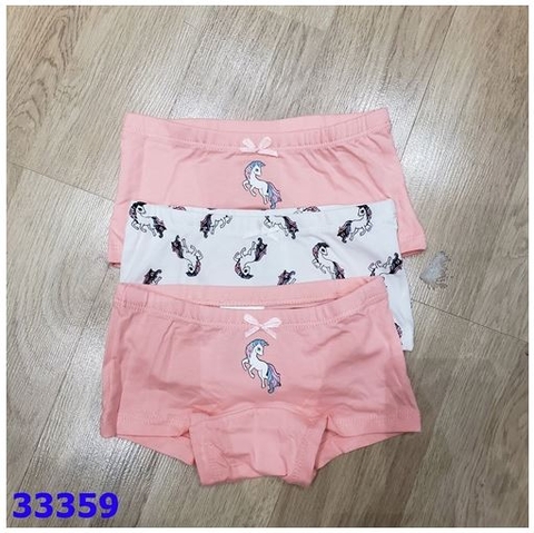 Set 3 quần chíp đùi H&M cam trắng Unicon - sz 2/4y