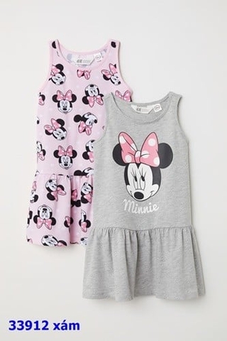 Đầm H&M xám Mickey - Size 2/4y