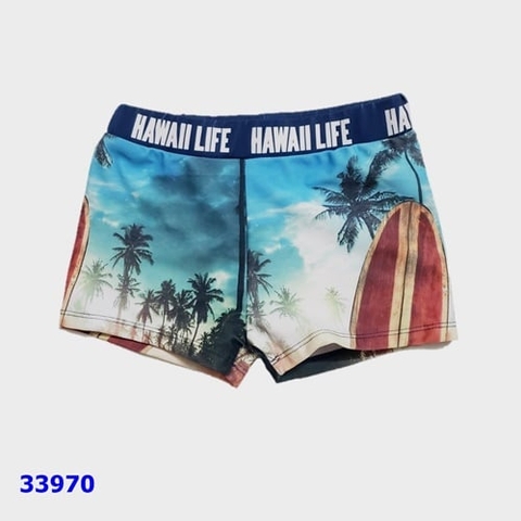 Quần bơi Zeeman xanh dương Hawaii - size 6/8y