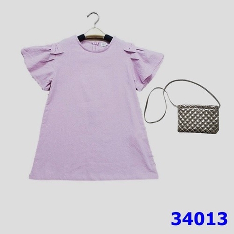 Đầm Little Bobdog tím túi dây bạc - size 130