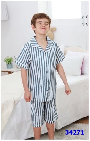 Pijama M&M sọc xanh đen - size 14y