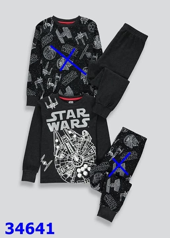 Bộ Matalan đen star war- size 6y