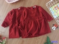 Đầm H&M len đỏ baby- size 9-12m