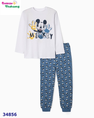 Bộ Disney trắng in Mickey - size 6-9m