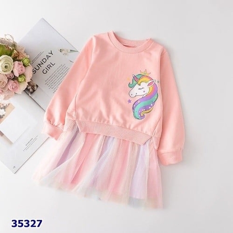 Đầm Panda Zoe Unicorn hồng - size 140